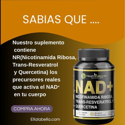 “La fórmula que marca la diferencia: NAD⁺ con NR auténtico.”